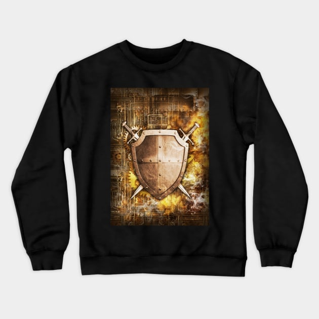 Swords and shield steampunk Crewneck Sweatshirt by Durro